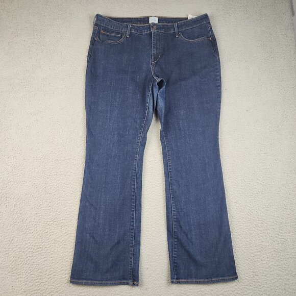 Levi's Jeans Womens 18W Plus Demi Curve Denim Dark Wash Mid Rise Cotton Blend - Picture 1 of 11